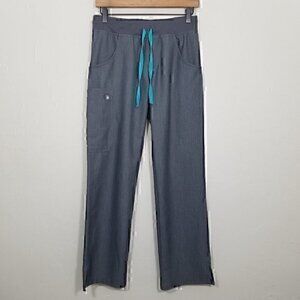 Figs Livingston Straight Leg Scrub Pants Pockets Size XS